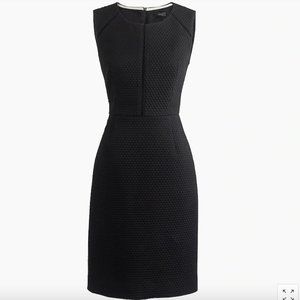 J Crew Portfolio navy textured sheath dress